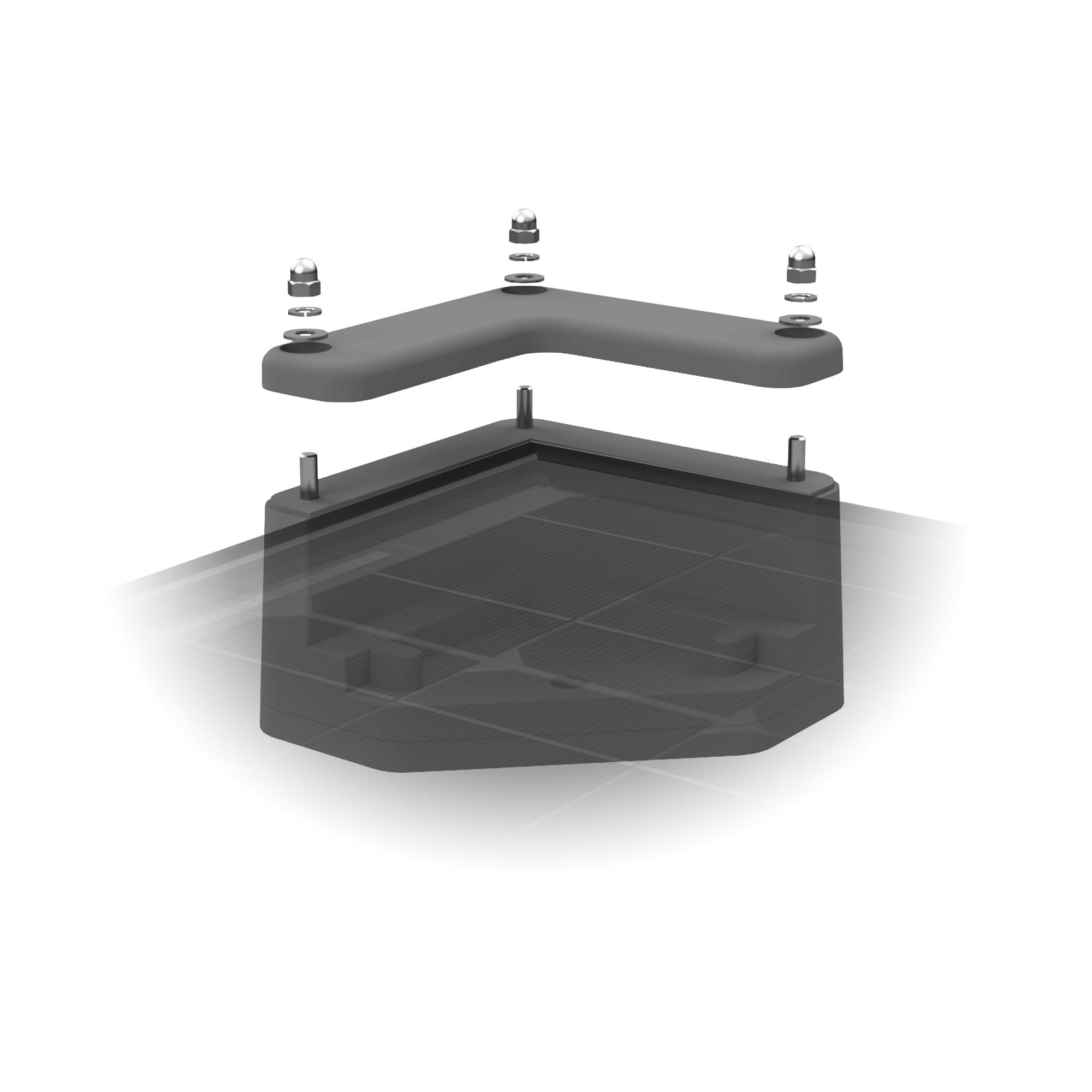 Mount bracket for flat surface-for solar panel w/35mm frame