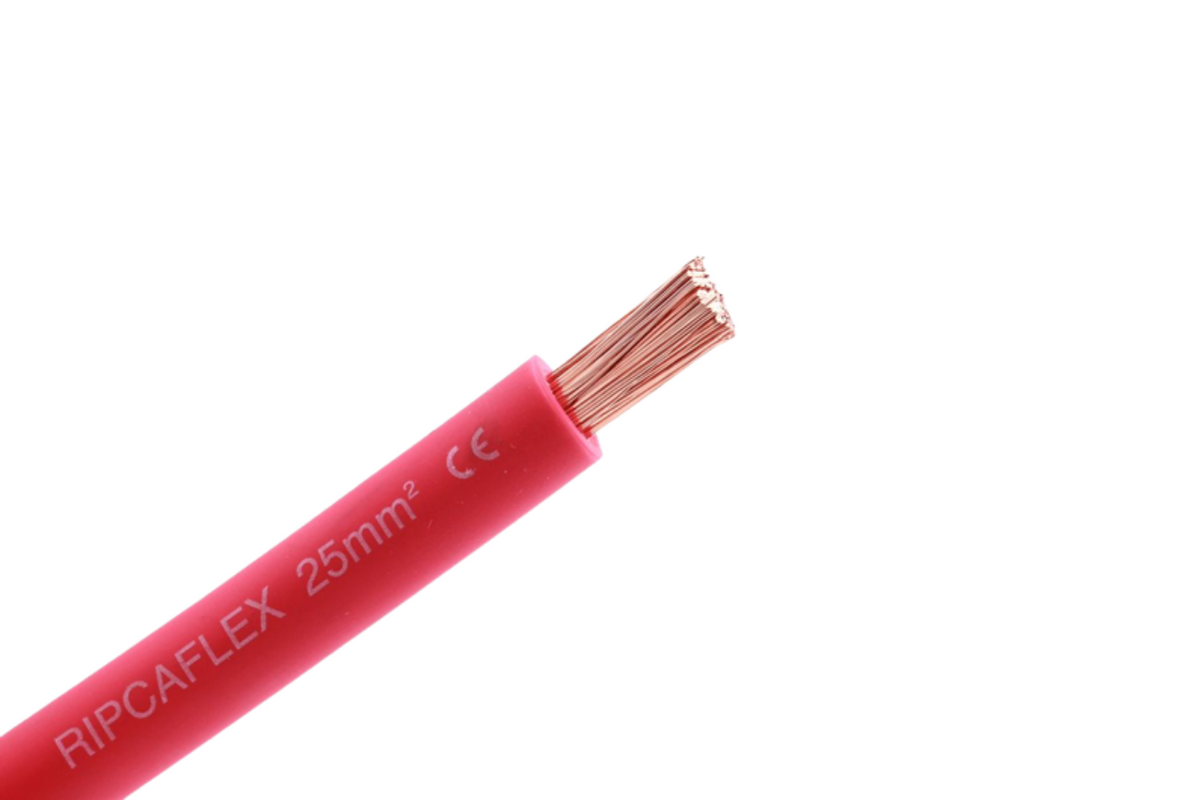 25mm2 Flexible Battery Cable 50m Roll Red