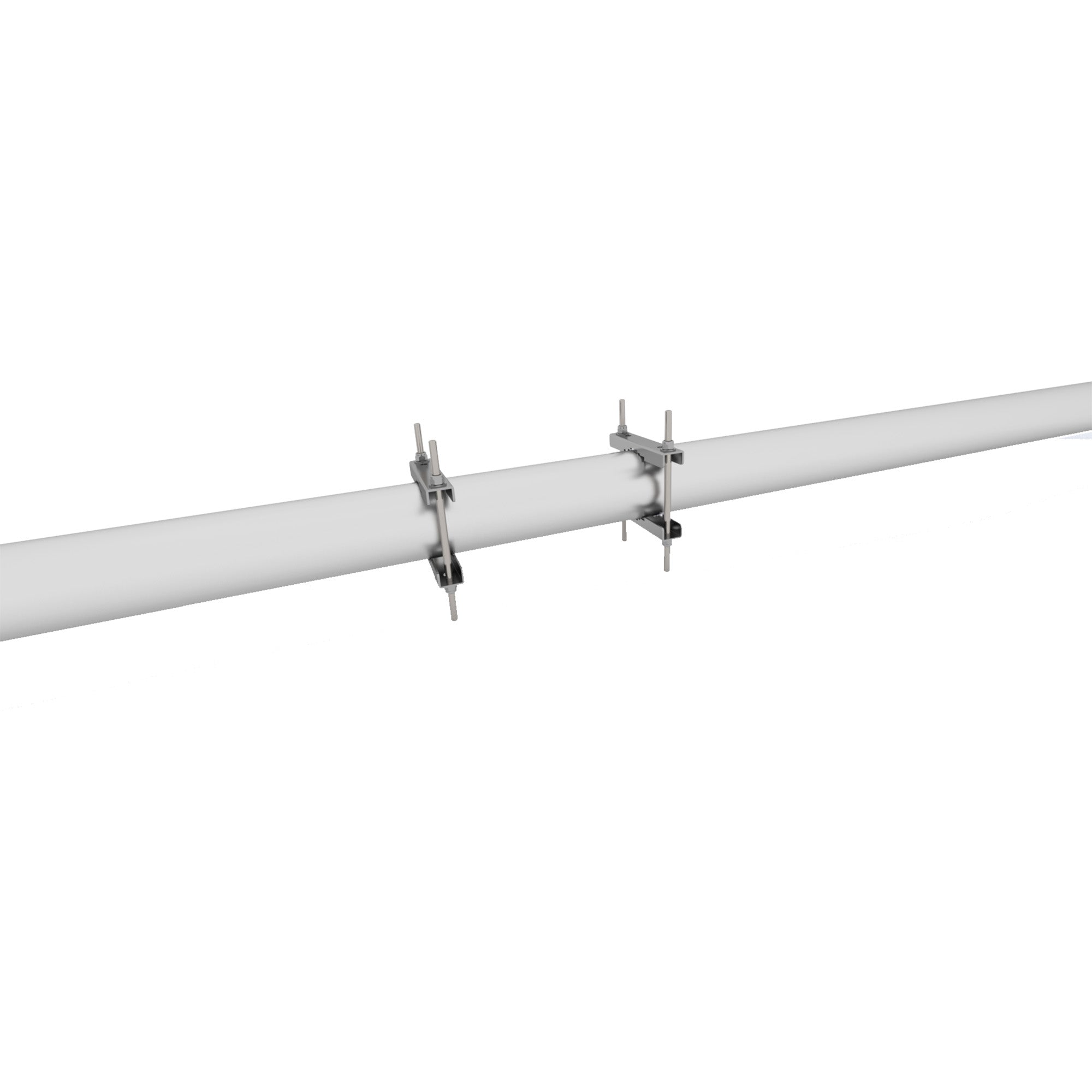 2 Flanges-dia.90-130mm pole-M10 S/S-for Unifix S/SF