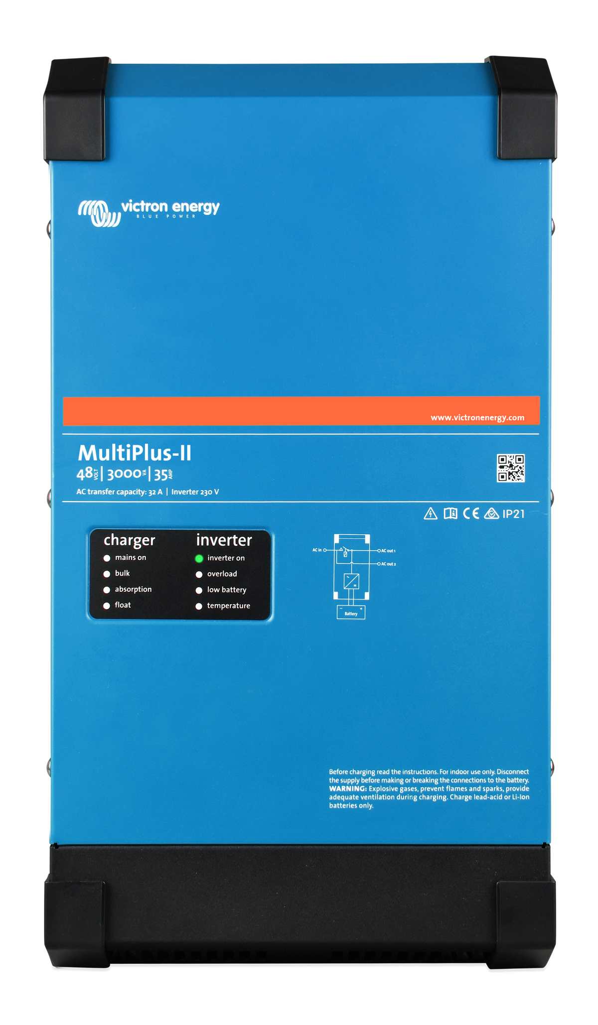 Victron MultiPlus-II 48/3000/35-32 230V inverter/charger - front