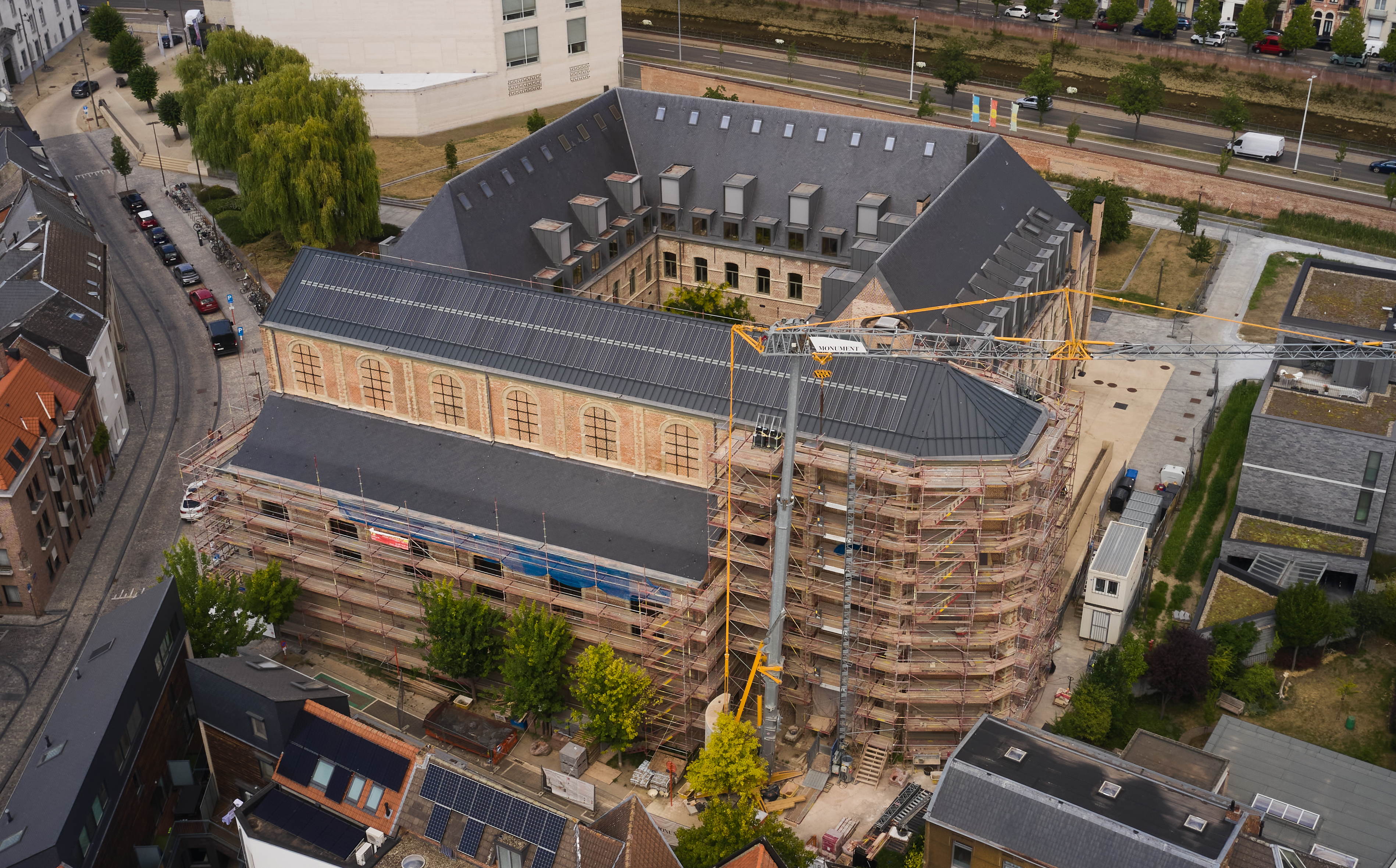 Flexible solar panel on lightweight building roof in Europe