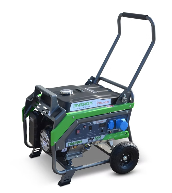 Generator Thunder T6000M,6kVA(5.5kW),Petrol eng,Manual start - Euromotive Energy Ltd