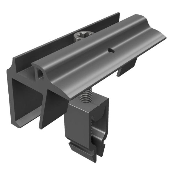 End clamp Vario without grounding, black anodized - Euromotive Energy Ltd