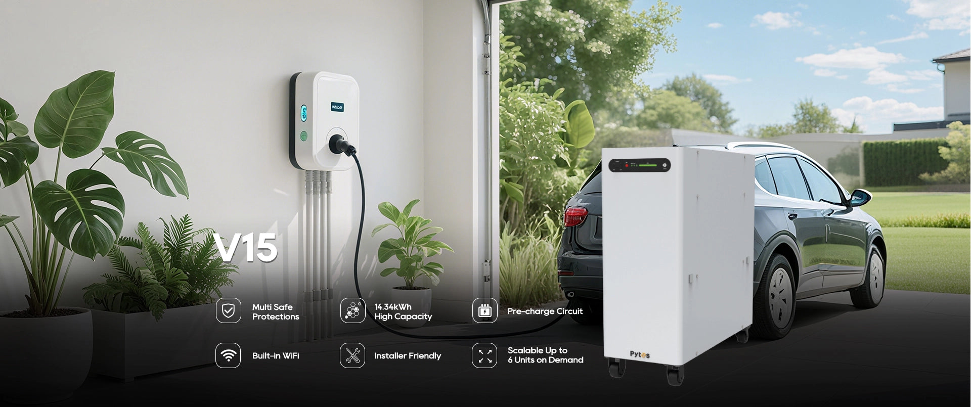 Pytes V15 LiFePO4 Battery Pack 14.34 kWh / 51.2 V / 280 Ah