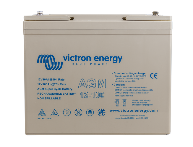 Victron 12V/100Ah AGM Super Cycle Battery (M6) - Euromotive Energy Ltd
