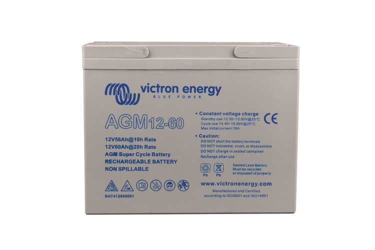 Victron 12V/60Ah AGM Super Cycle Battery (M5) - Euromotive Energy Ltd