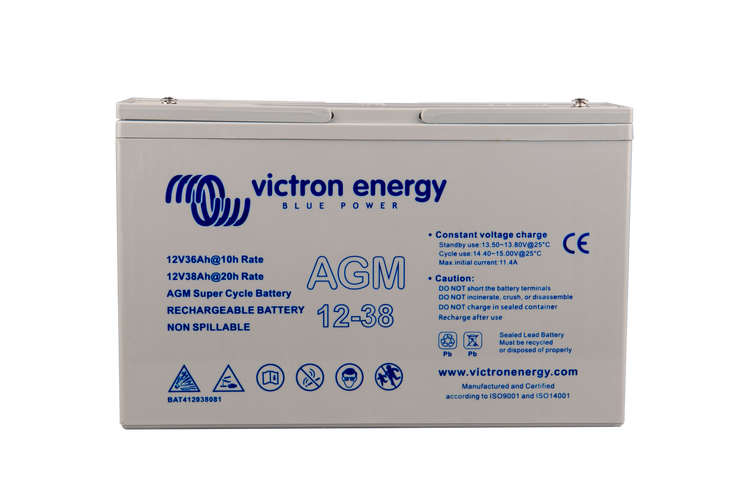 Victron12V/38Ah AGM Super Cycle Battery (M5) - Euromotive Energy Ltd