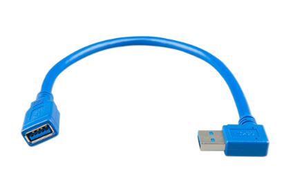 USB extension cable 0,3m one side right angle - Euromotive Energy Ltd