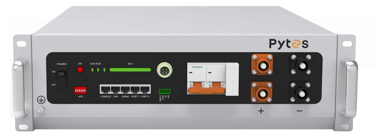Pytes V5 A Plus 5.12kWh LiFePO4 battery - front panel