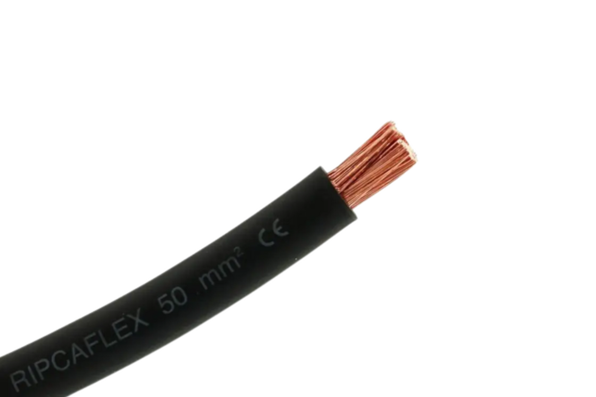 50mm2 Flexible Battery Cable Per Meter Black