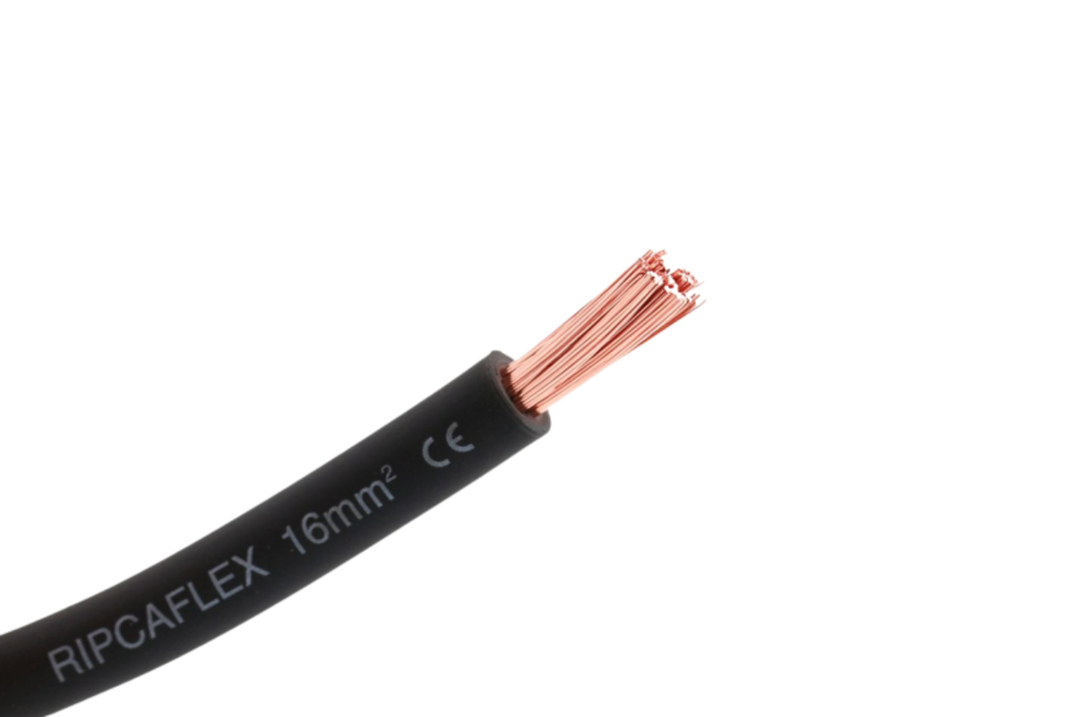 16mm2 Flexible Battery Cable Per Meter Black