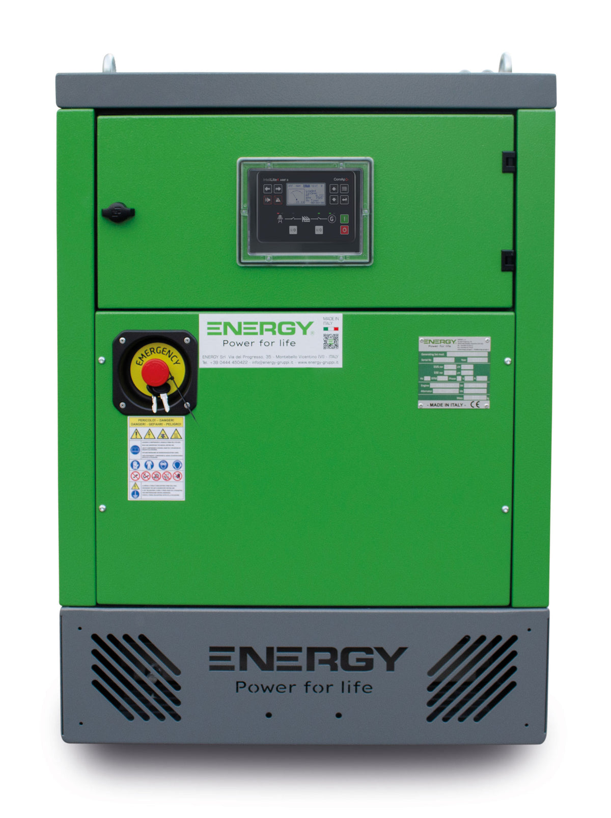 ENERGY EY-20P-SA control end with AMF panel and emergency stop