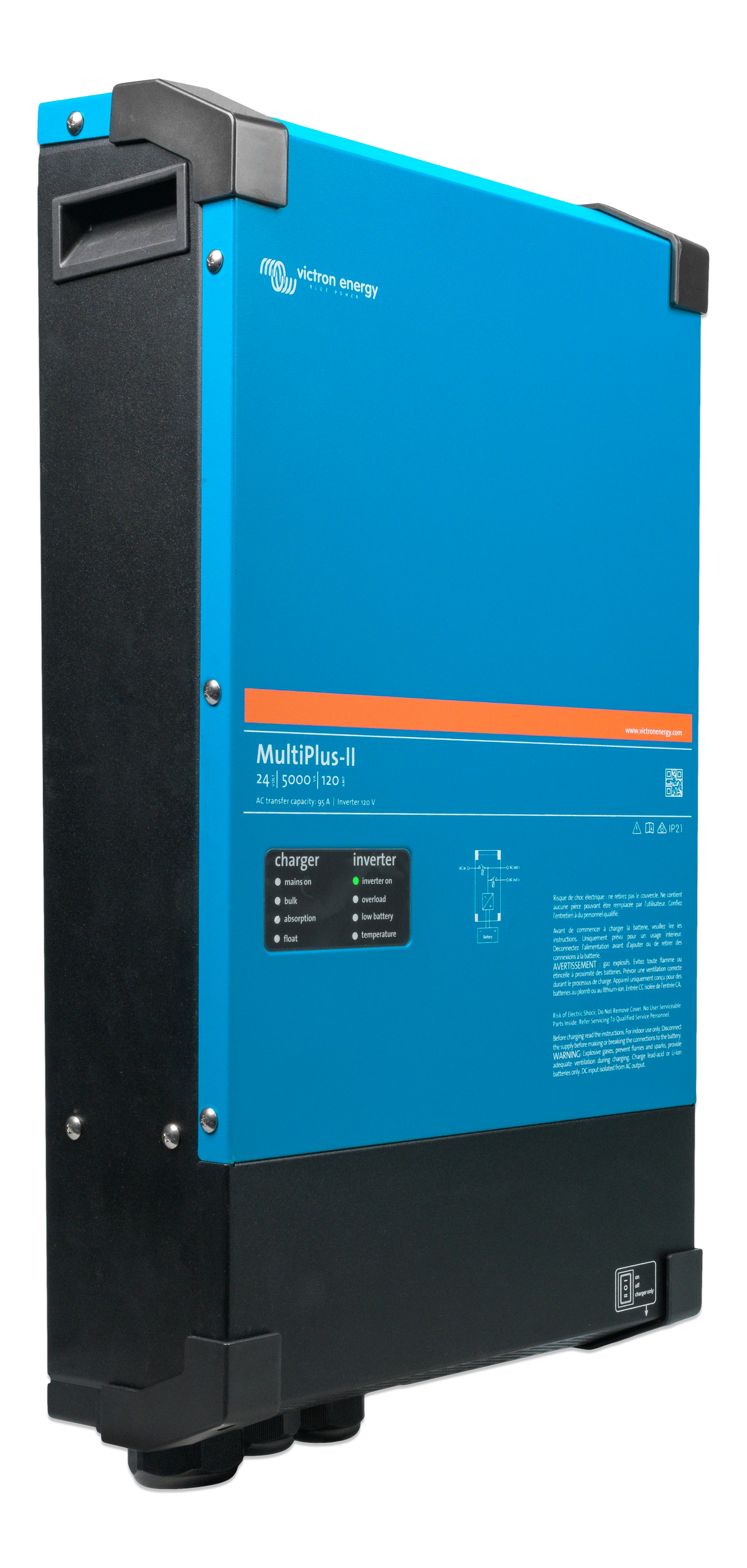 Victron MultiPlus-II 24/5000/120-95 120V inverter/charger - left side
