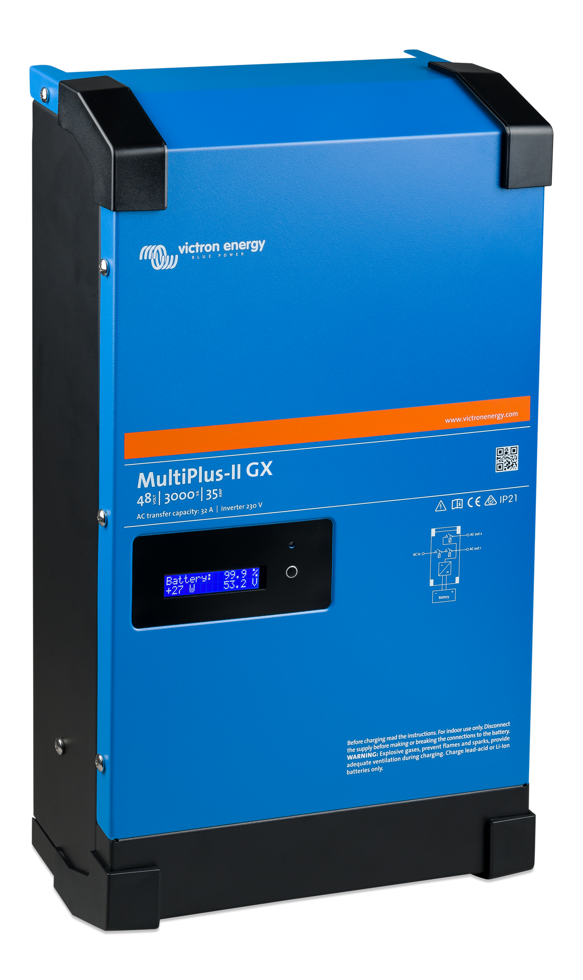 Victron MultiPlus-II 48/3000/35-32 230V GX inverter/charger - side