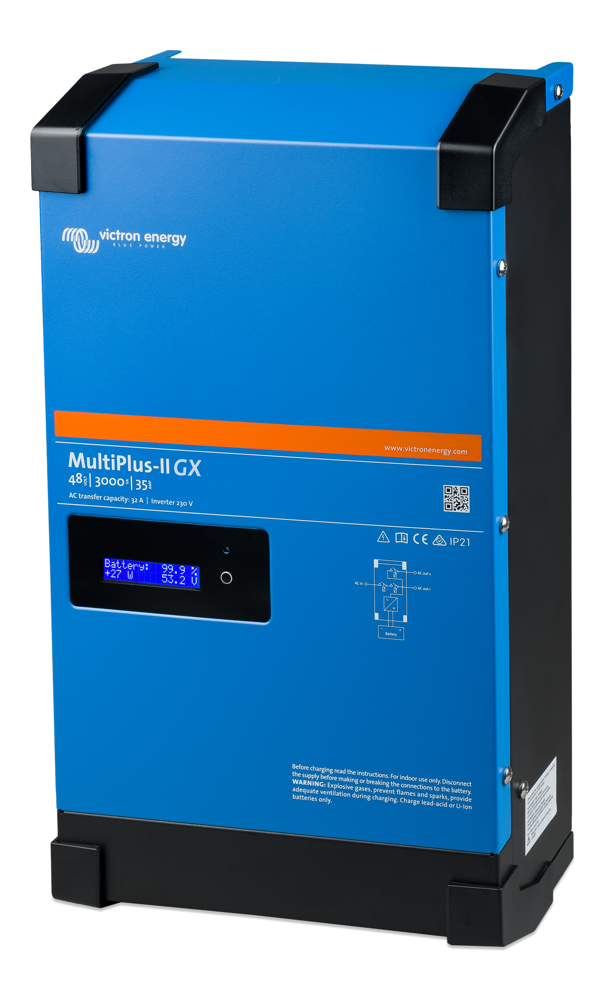 Victron MultiPlus-II 48/3000/35-32 230V GX inverter/charger - side