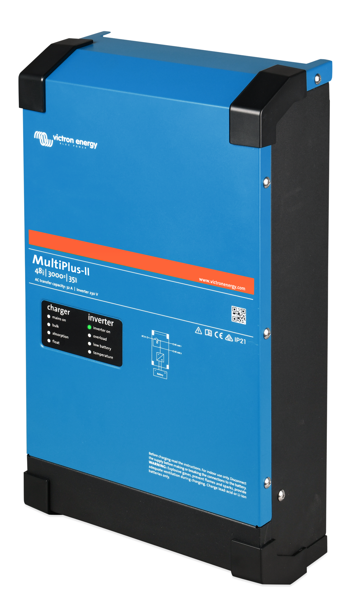 Victron MultiPlus-II 3000VA inverter/charger - side