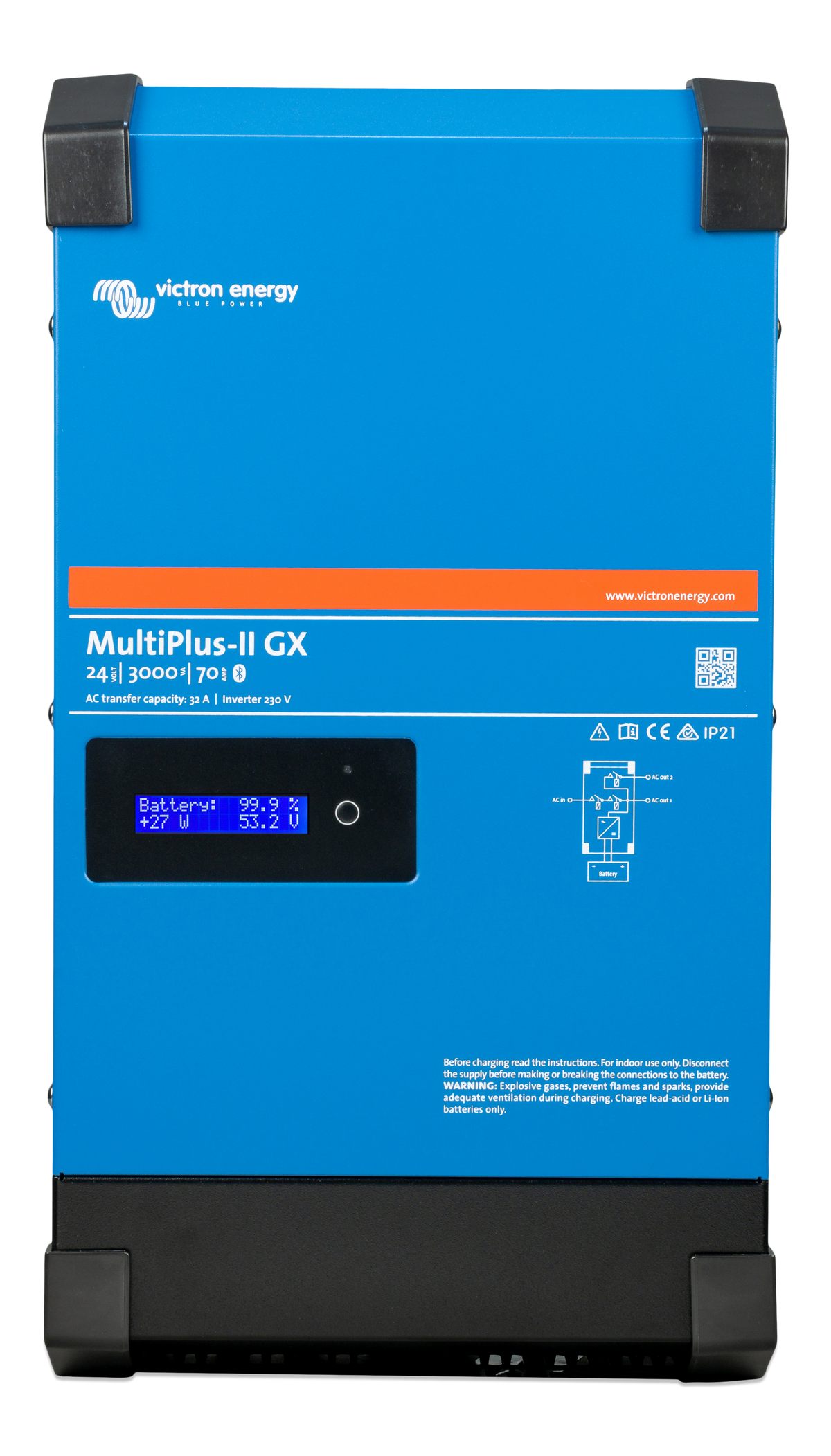 Victron MultiPlus-II 24/3000/70-32 230V GX inverter/charger - front