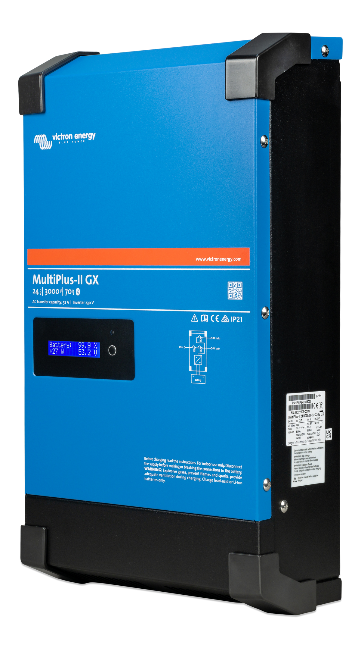 Victron MultiPlus-II 24/3000/70-32 230V GX inverter/charger - left side