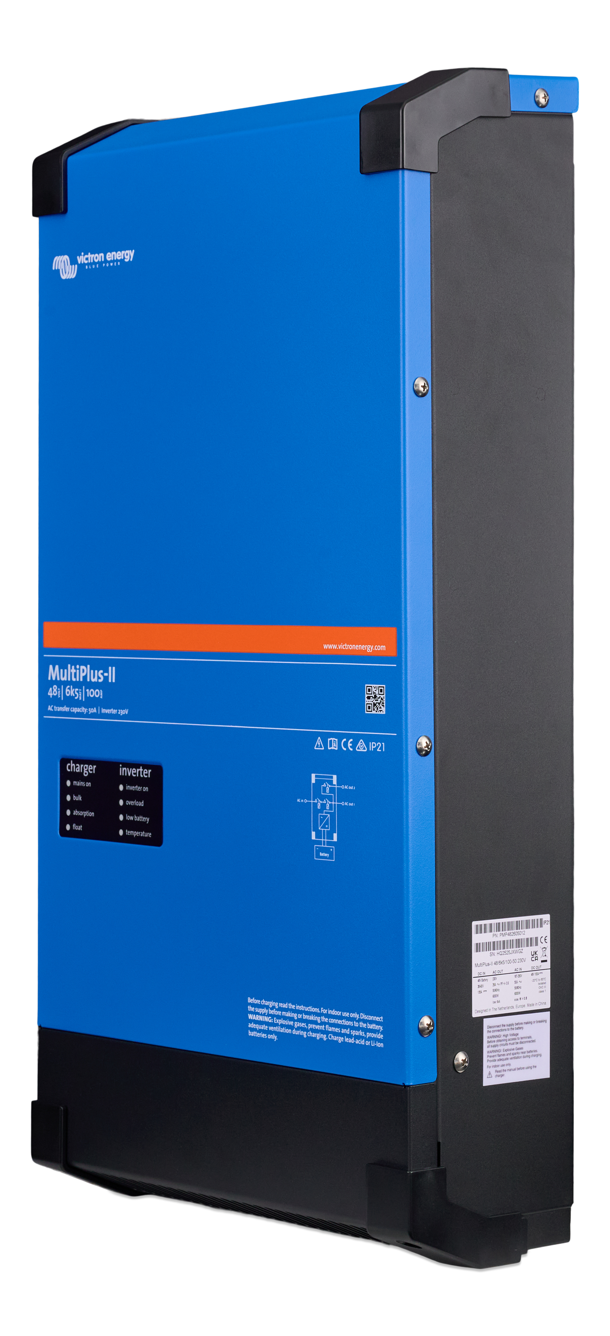 Victron MultiPlus-II 48/6k5/100-50 230V inverter/charger - left side