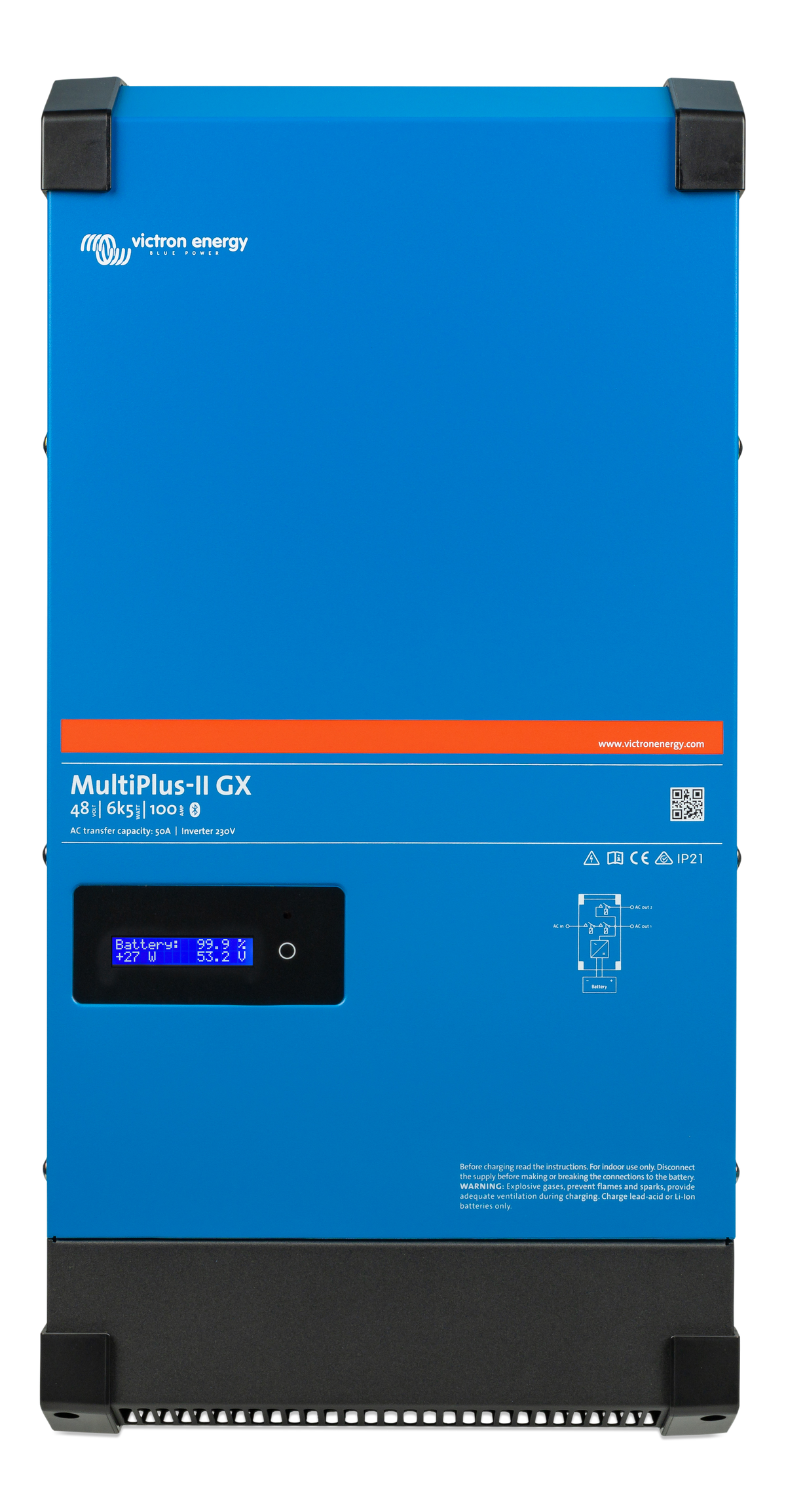 Victron MultiPlus-II 48/6k5/100-50 230V GX inverter/charger - front