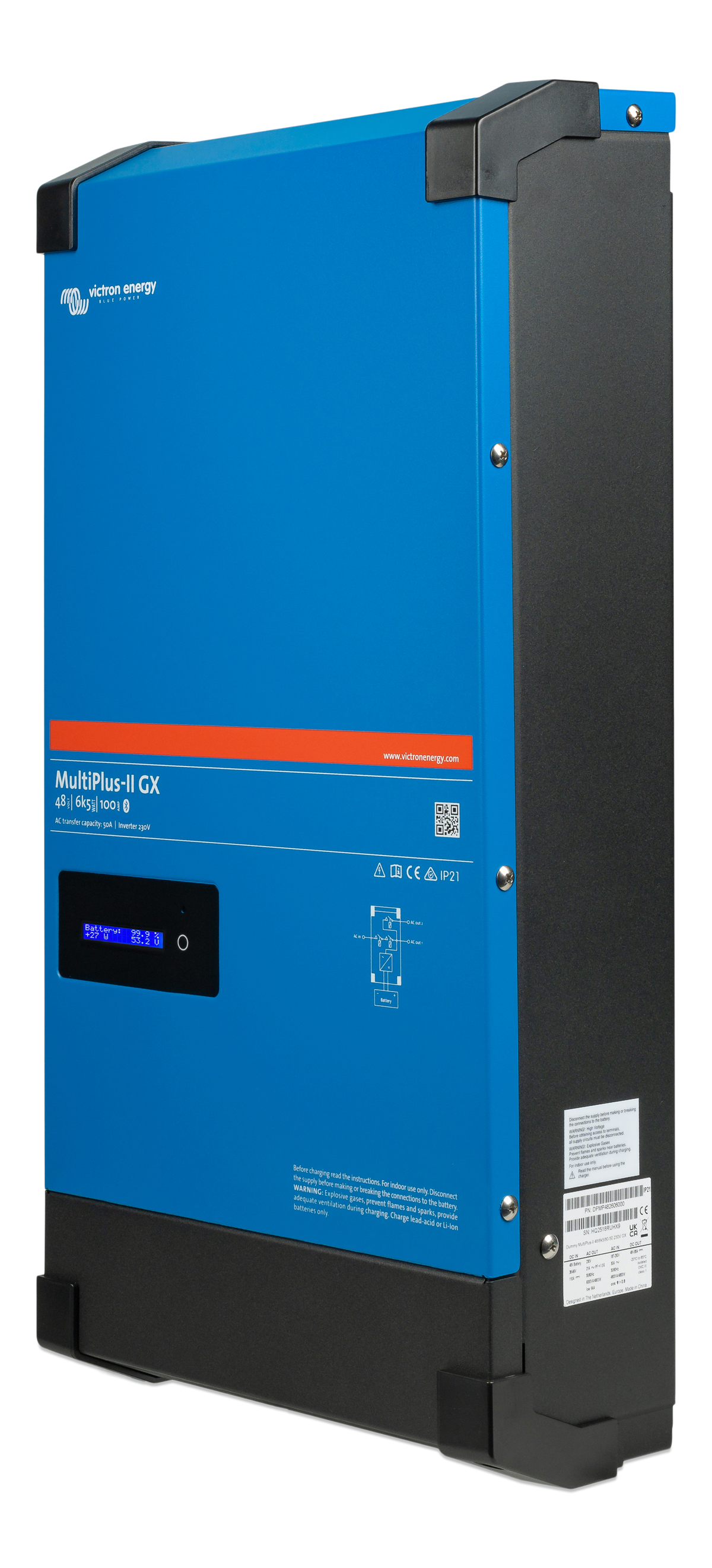 Victron MultiPlus-II 48/6k5/100-50 230V GX inverter/charger - left side