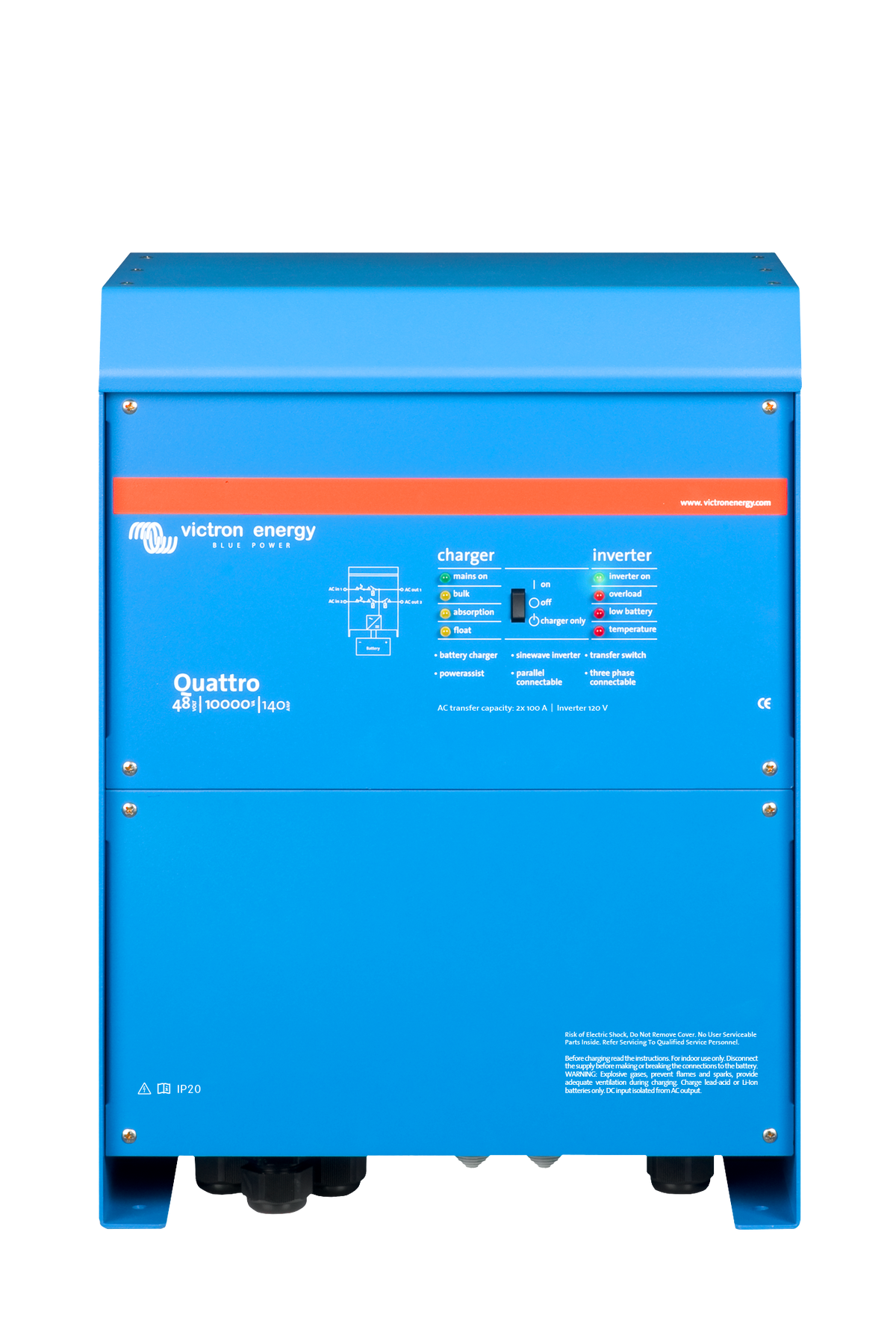 Victron Quattro 48/10000/140-100/100 120V VE.Bus (UL 1741)
