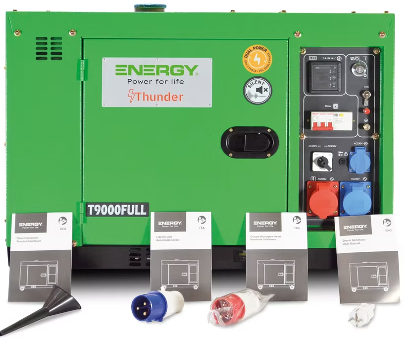 Generator Thunder T9000,7.5kVA(6kW),Diesel Eng,Elec Start